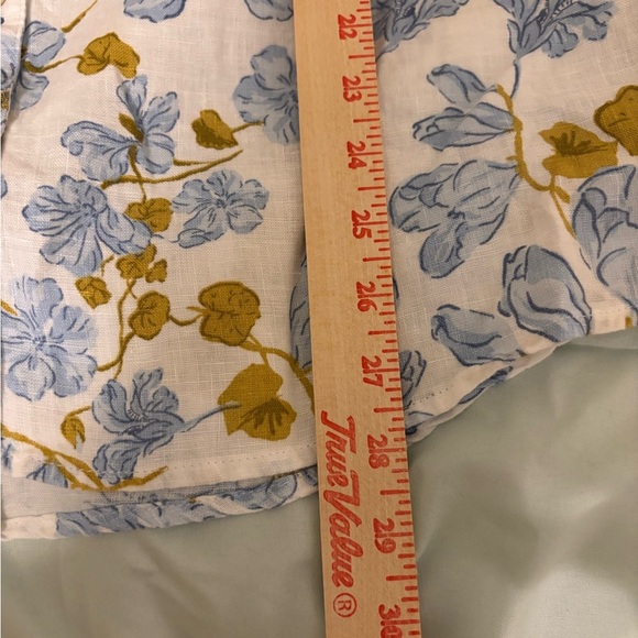 Joie Blue and Gold Floral Button Down Shirt - Picture 4 of 7